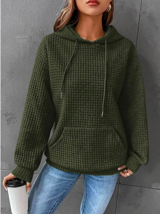 Bella | Women’s Textured Kangaroo Pocket Hoodie