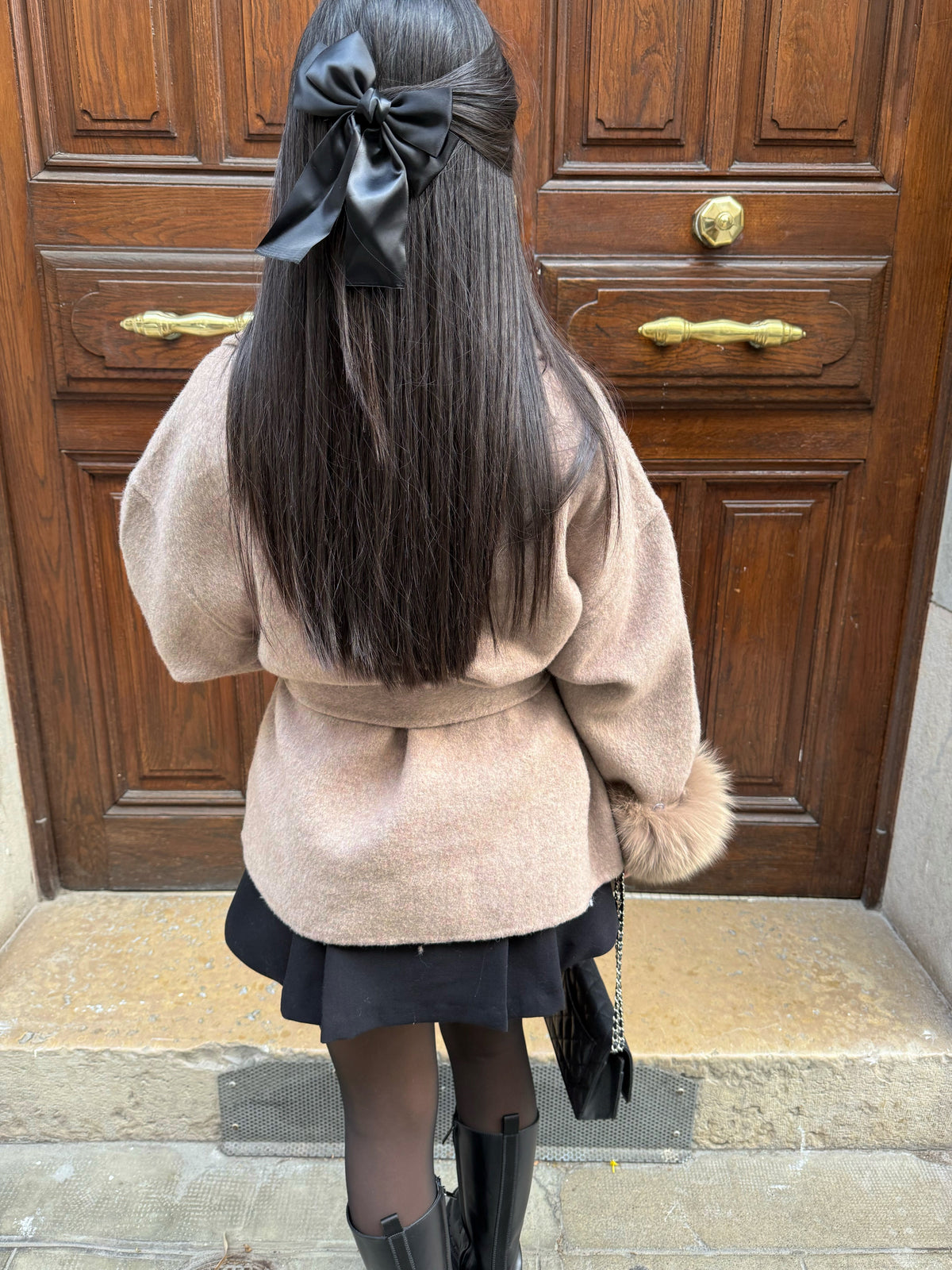 Ember | Women's Elegant Winter Coat with Fur Trimmed Cuffs