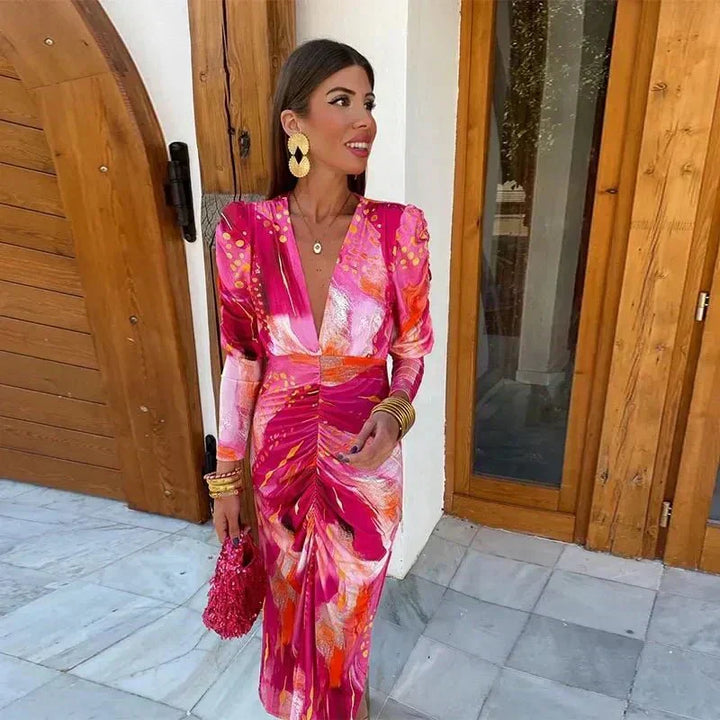 Anastasia | Women's Floral Wrap Wedding Guest Dress
