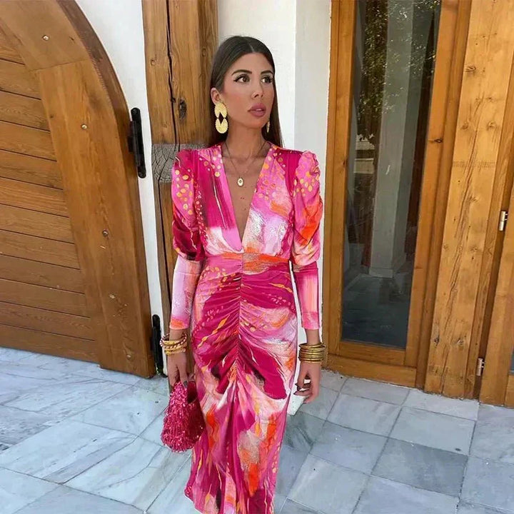 Anastasia | Women's Floral Wrap Wedding Guest Dress