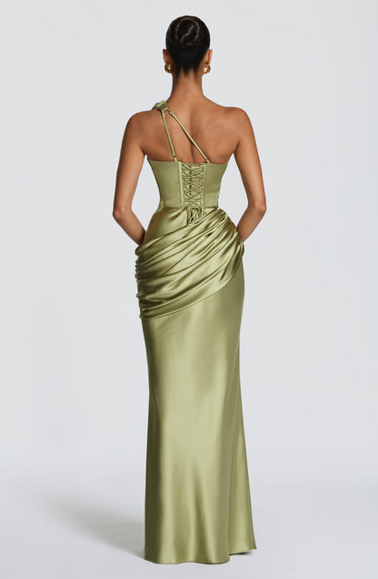 Gabrielle | Women's Asymmetric One-Shoulder Wedding Guest Maxi Dress