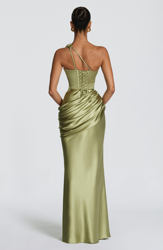 Gabrielle | Women's Asymmetric One-Shoulder Wedding Guest Maxi Dress