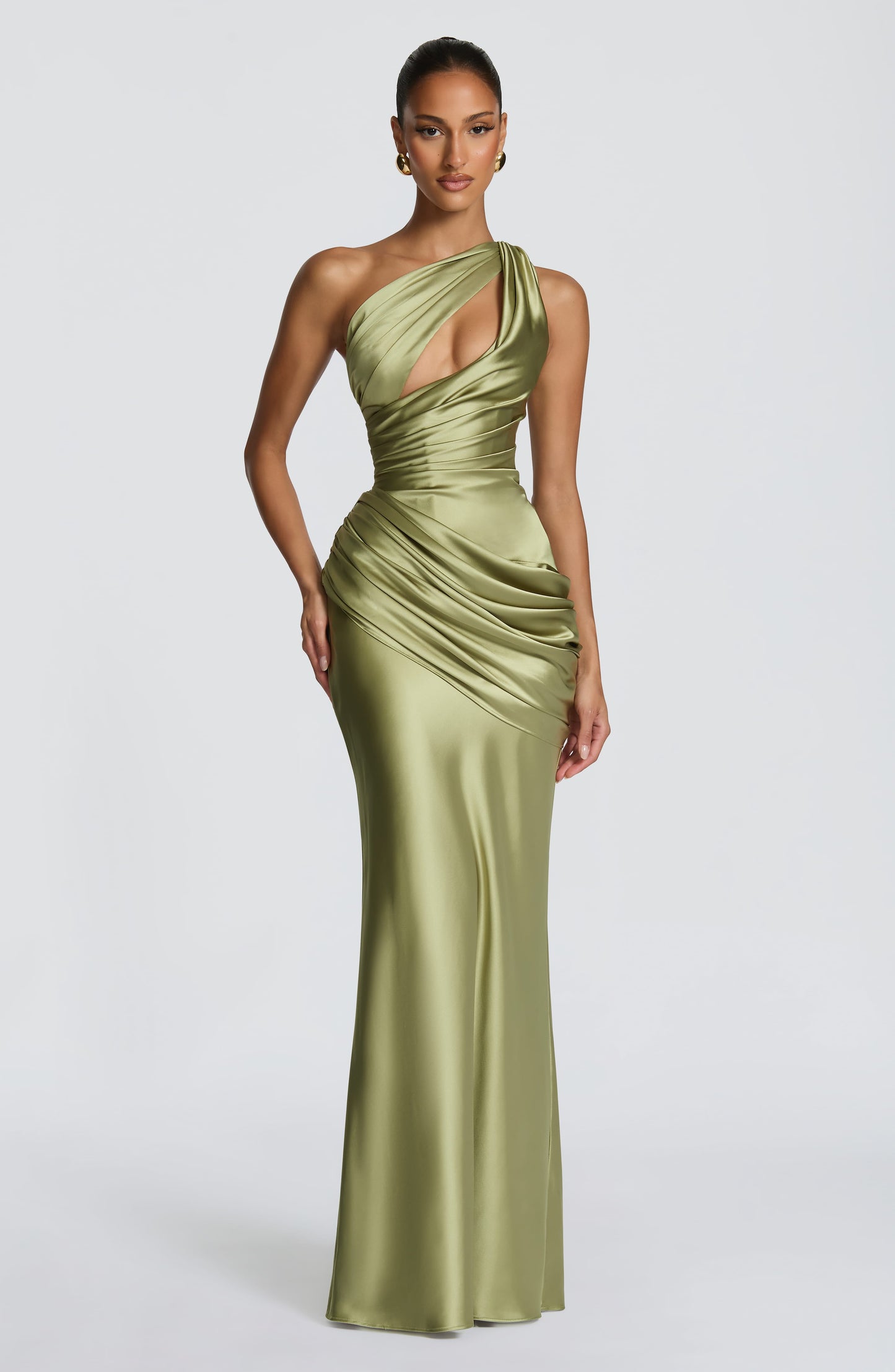 Gabrielle | Women's Asymmetric One-Shoulder Wedding Guest Maxi Dress