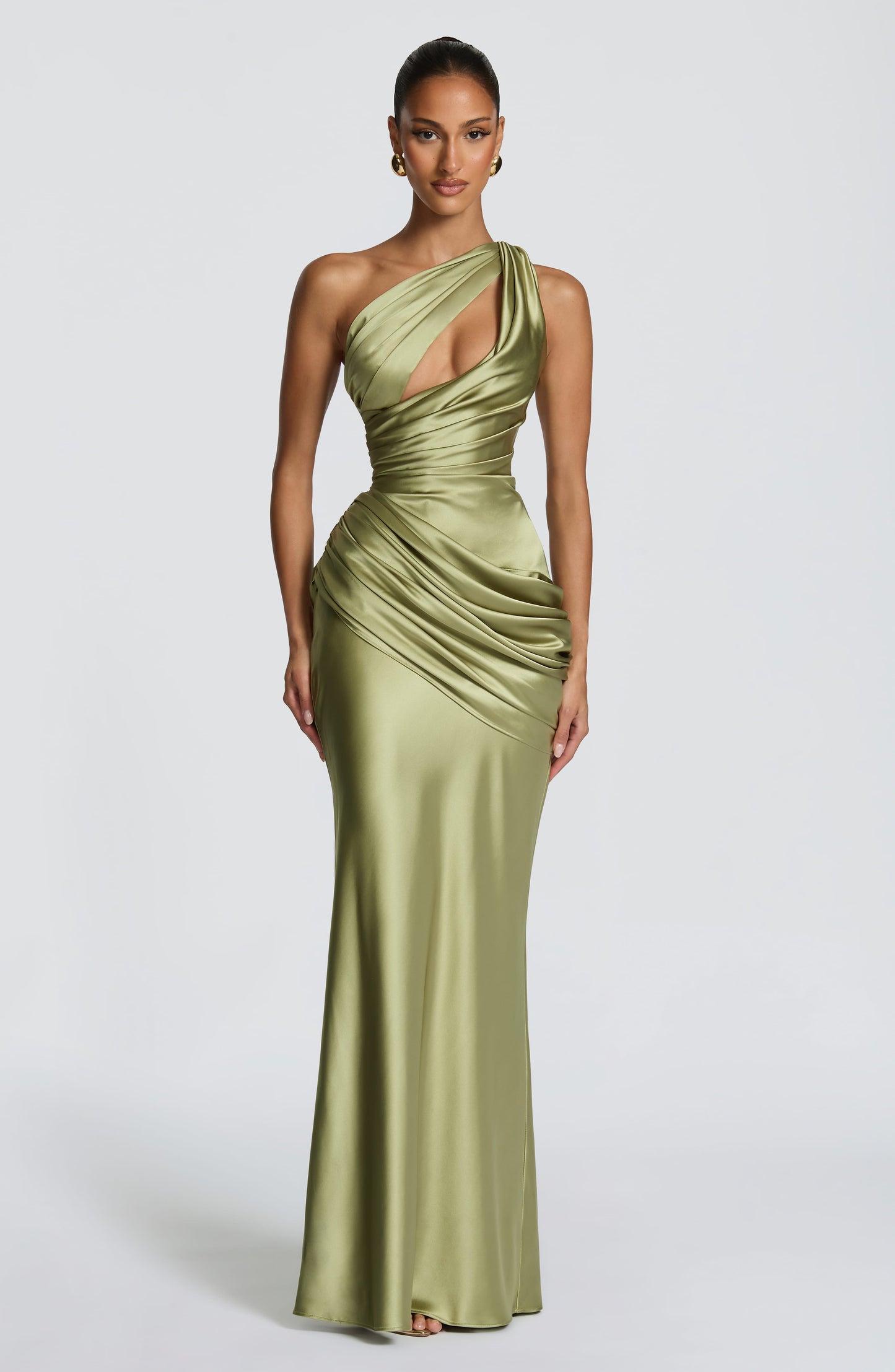 Gabrielle | Women's Asymmetric One-Shoulder Wedding Guest Maxi Dress