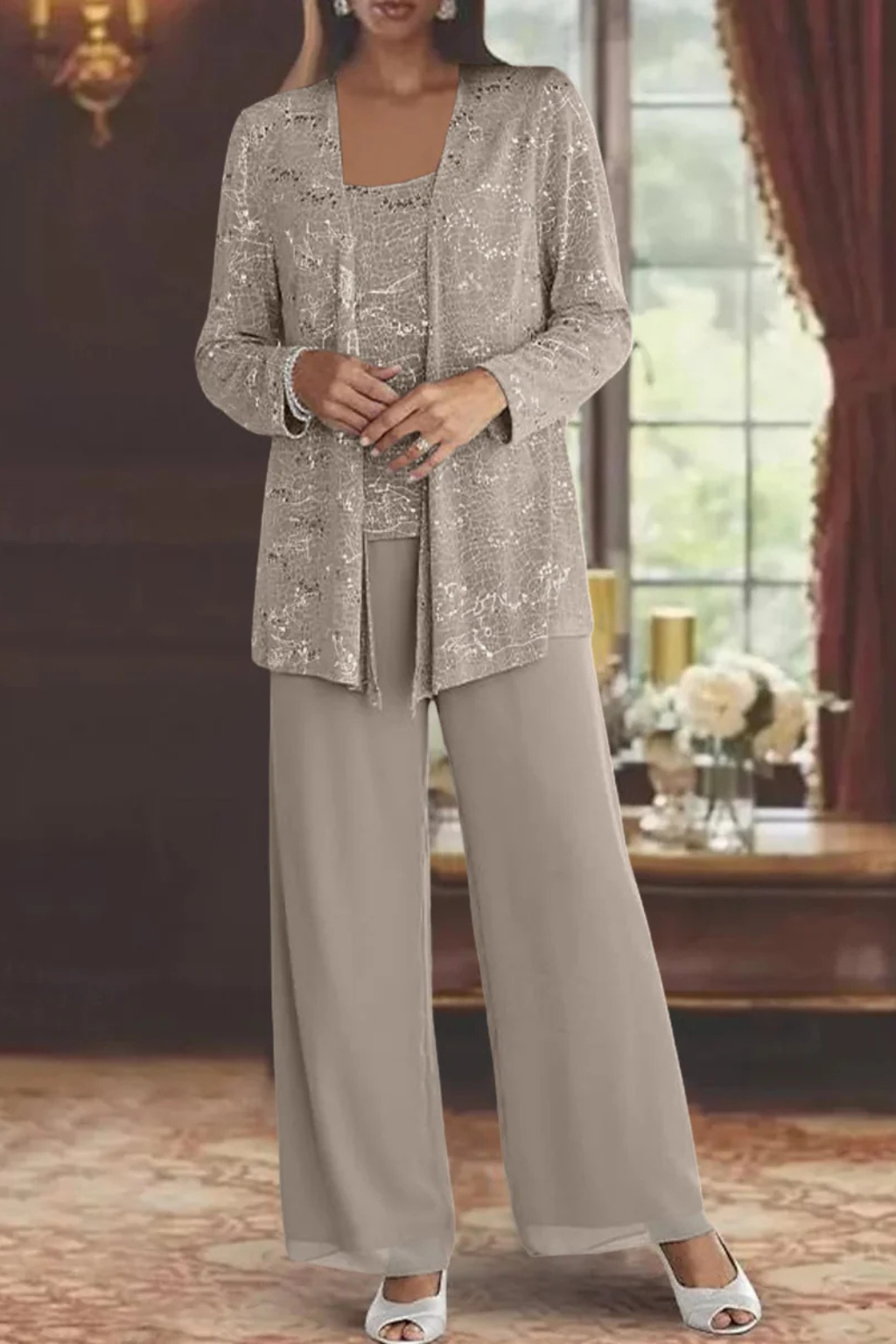 Esme | Women's Sequin Party Trouser Suit