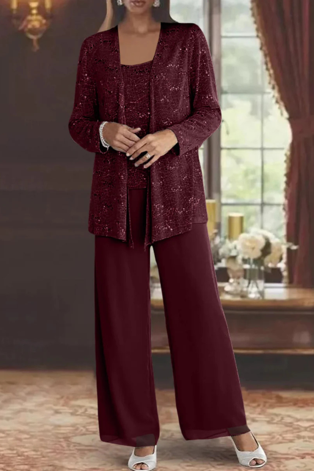 Esme | Women's Sequin Party Trouser Suit
