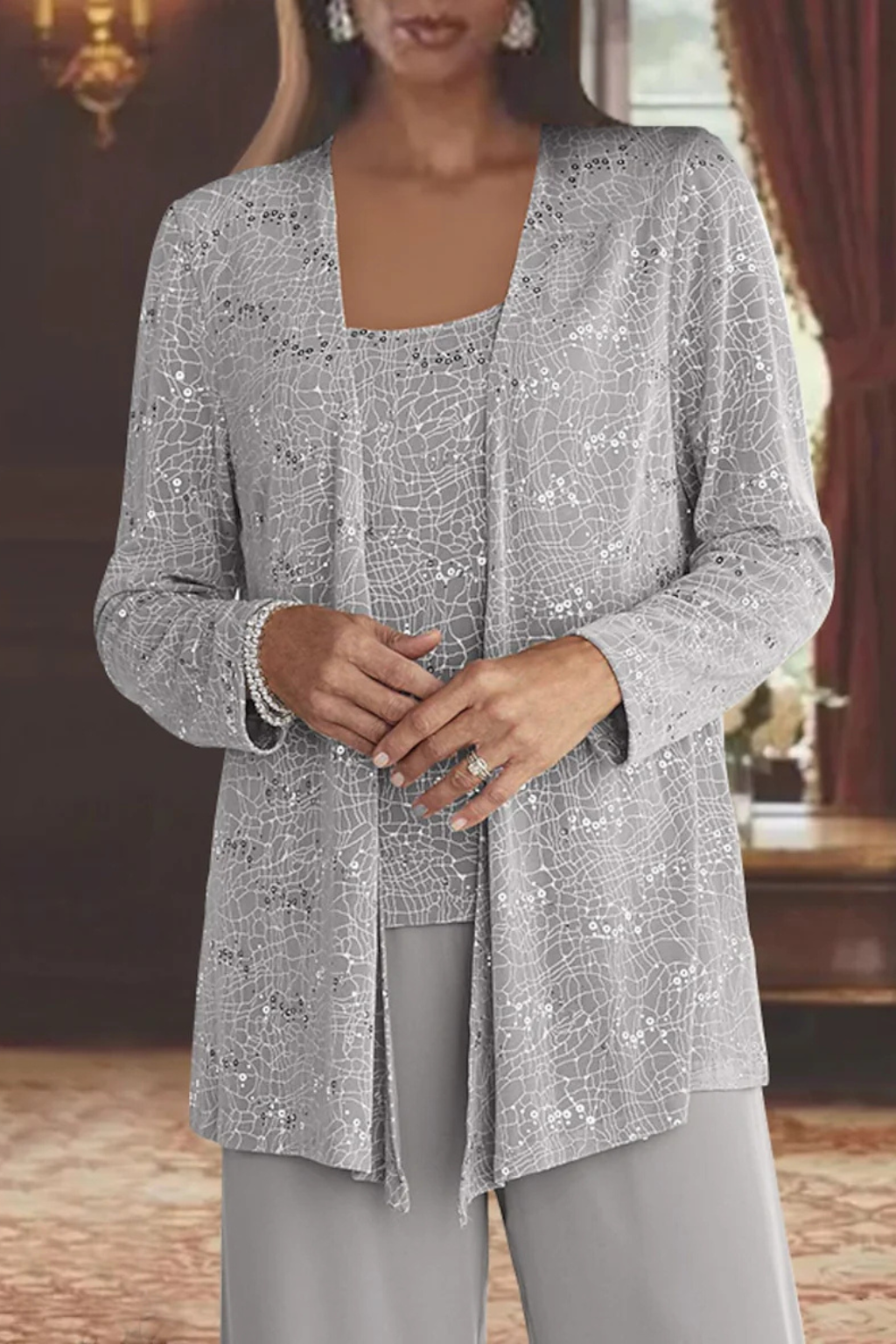 Esme | Women's Sequin Party Trouser Suit