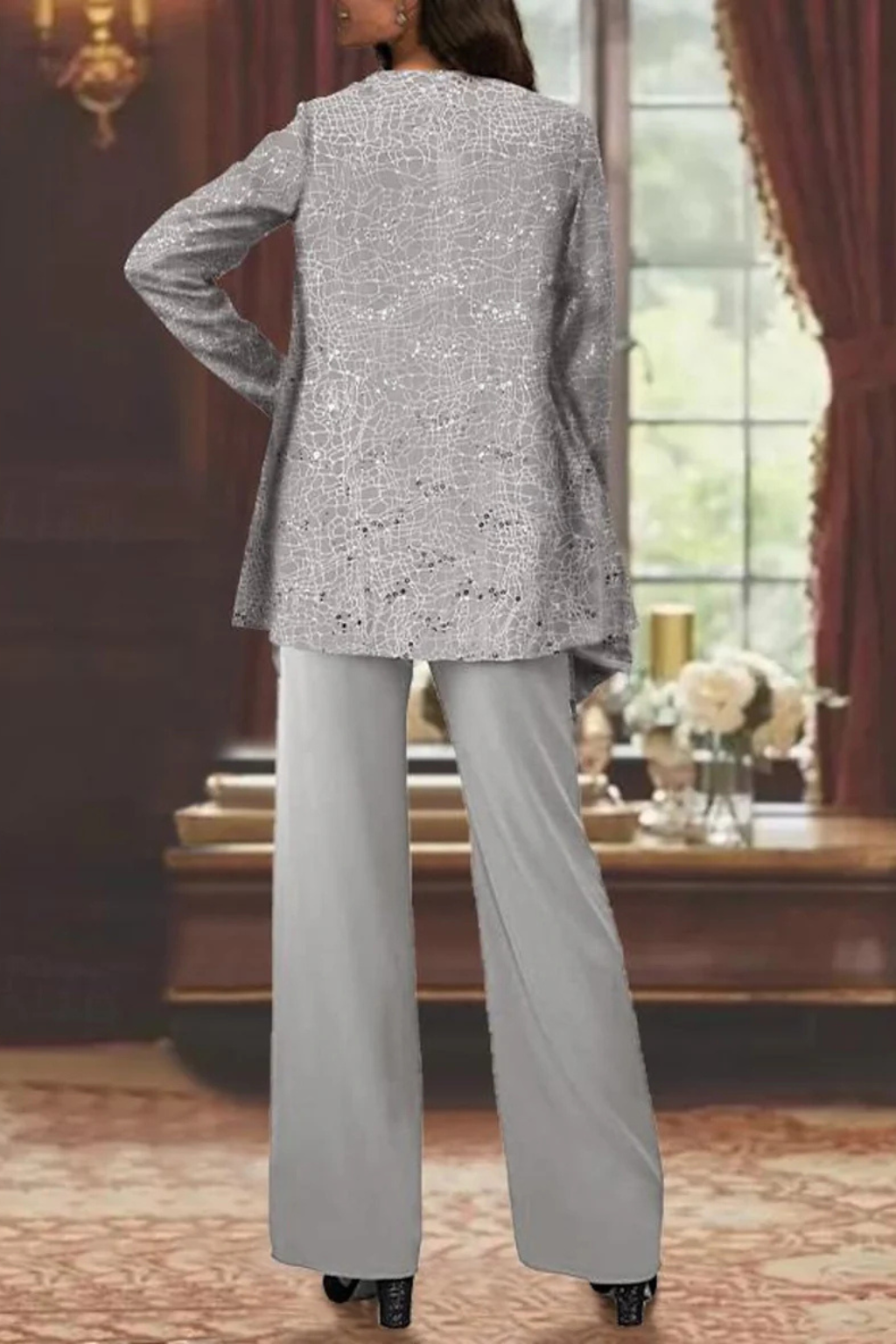 Esme | Women's Sequin Party Trouser Suit