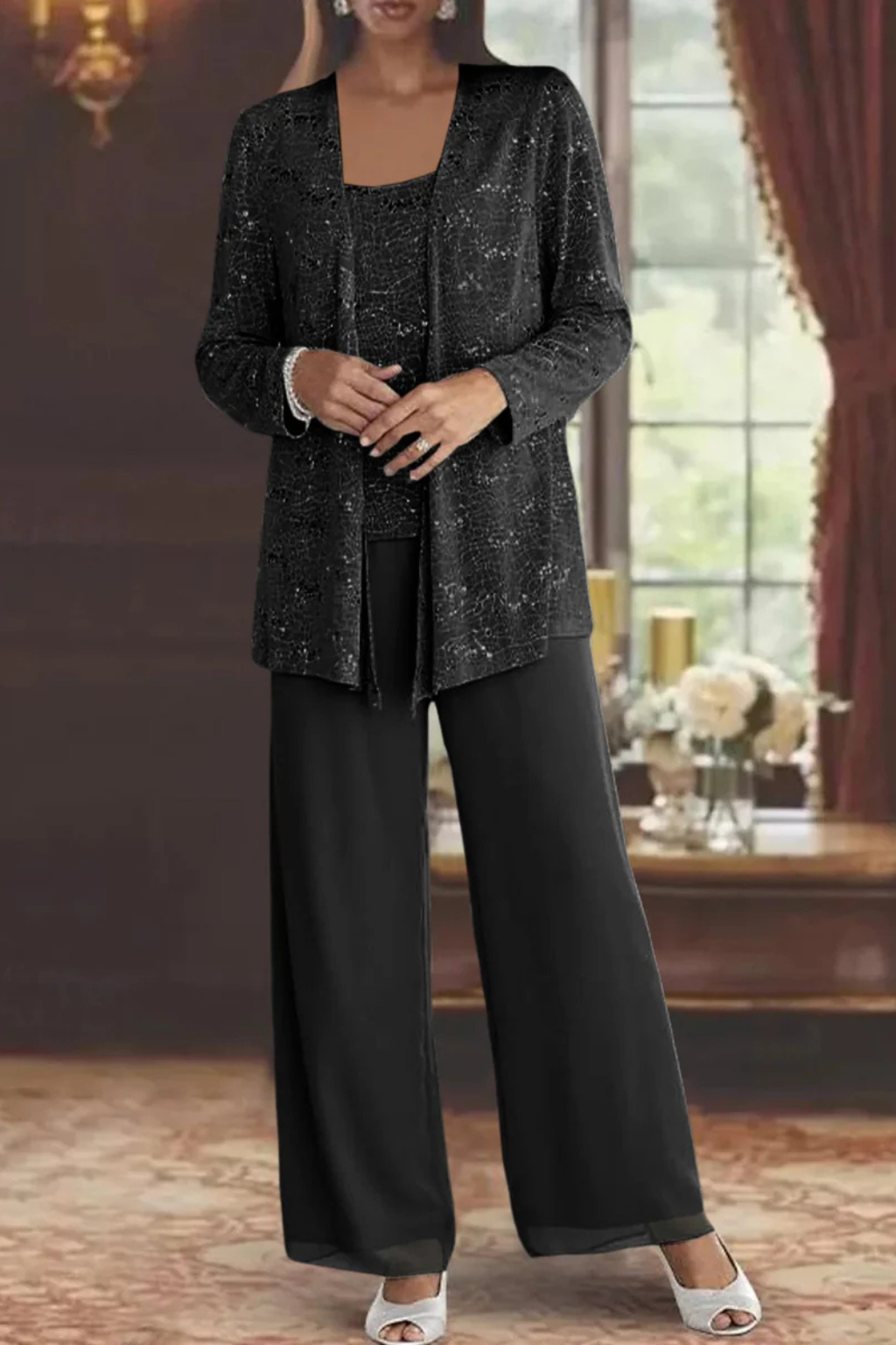 Esme | Women's Sequin Party Trouser Suit