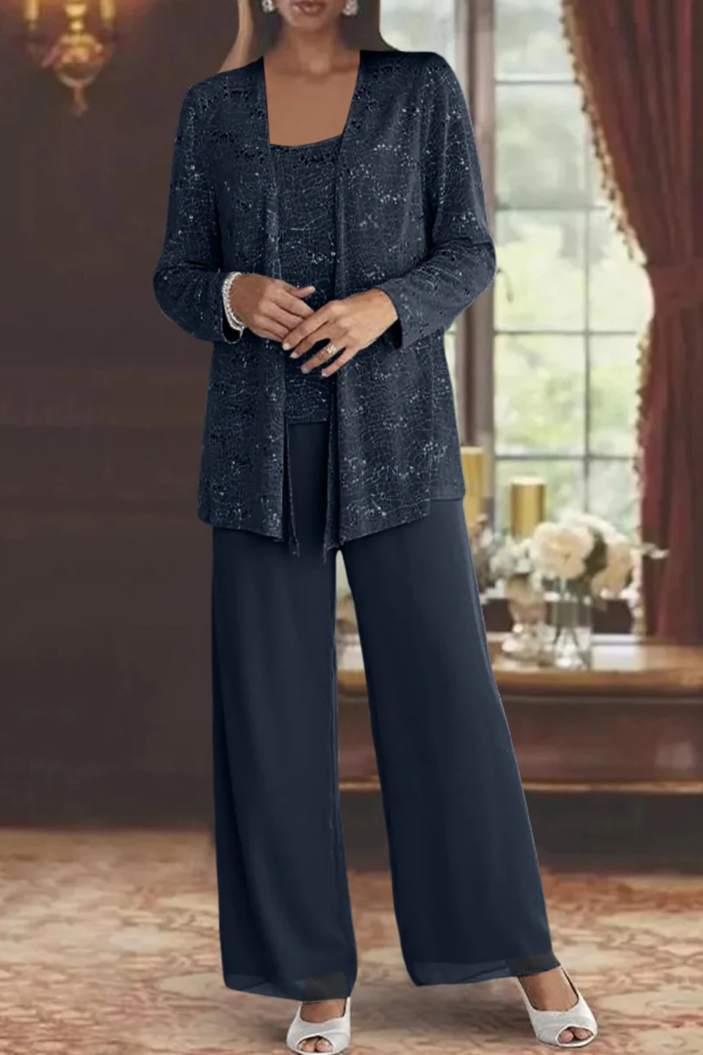 Esme | Women's Sequin Party Trouser Suit
