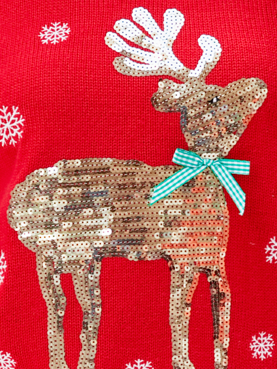 Evie | Women's Festive Sequin Christmas Jumper