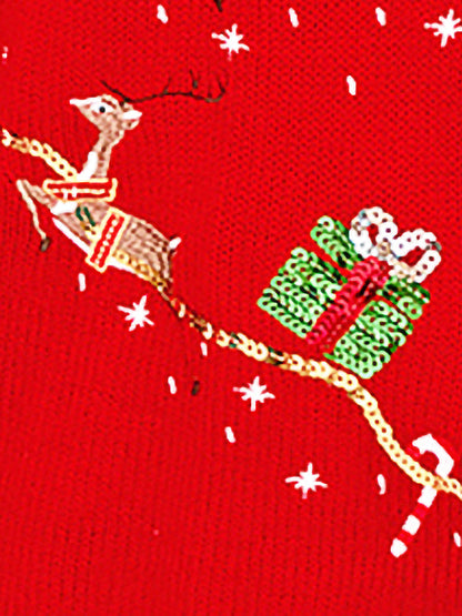 Evie | Women's Festive Sequin Christmas Jumper