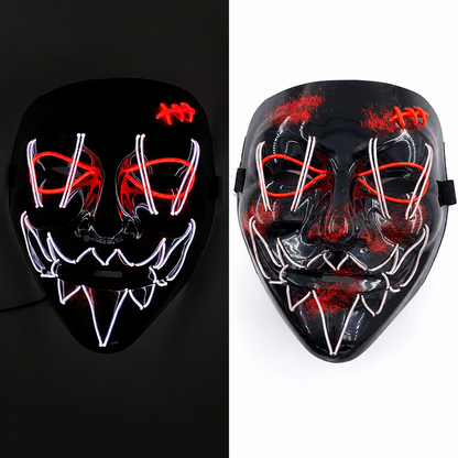 Jacob | Light-Up Halloween LED Purge Mask with Neon Glow