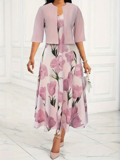 Rachel | Women’s Floral Elegant Maxi Dress Set