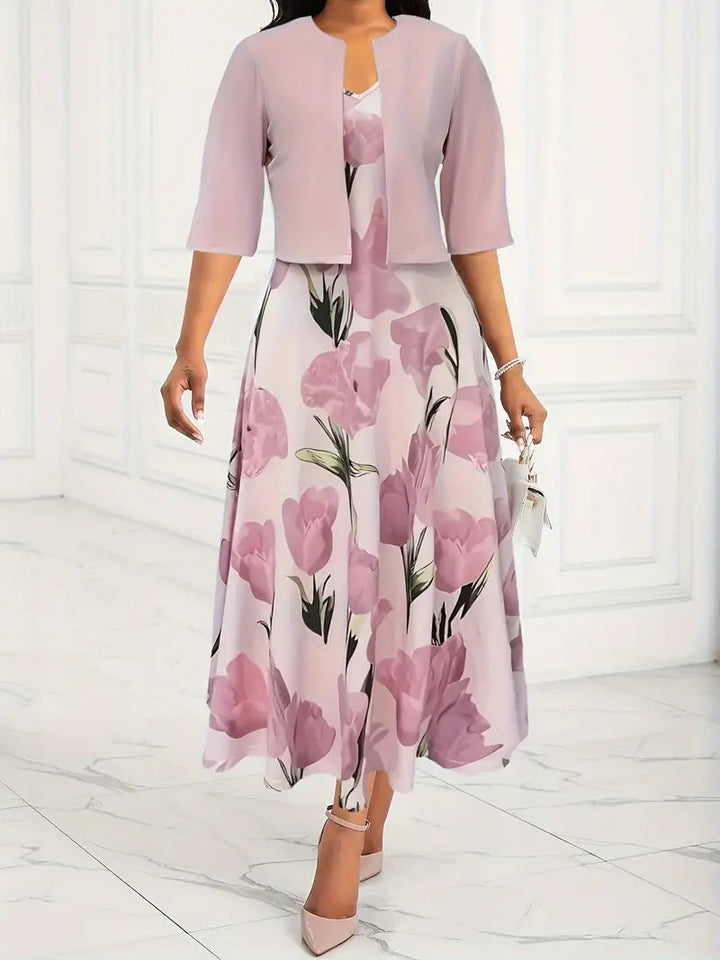 Rachel | Women’s Floral Elegant Maxi Dress Set