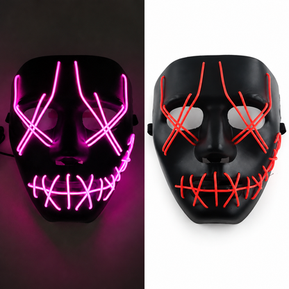 Jacob | Light-Up Halloween LED Purge Mask with Neon Glow