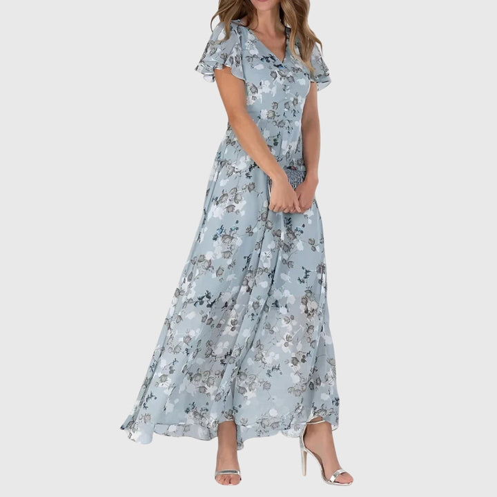 Ella | Women’s Short Sleeve Summer Midi Dress