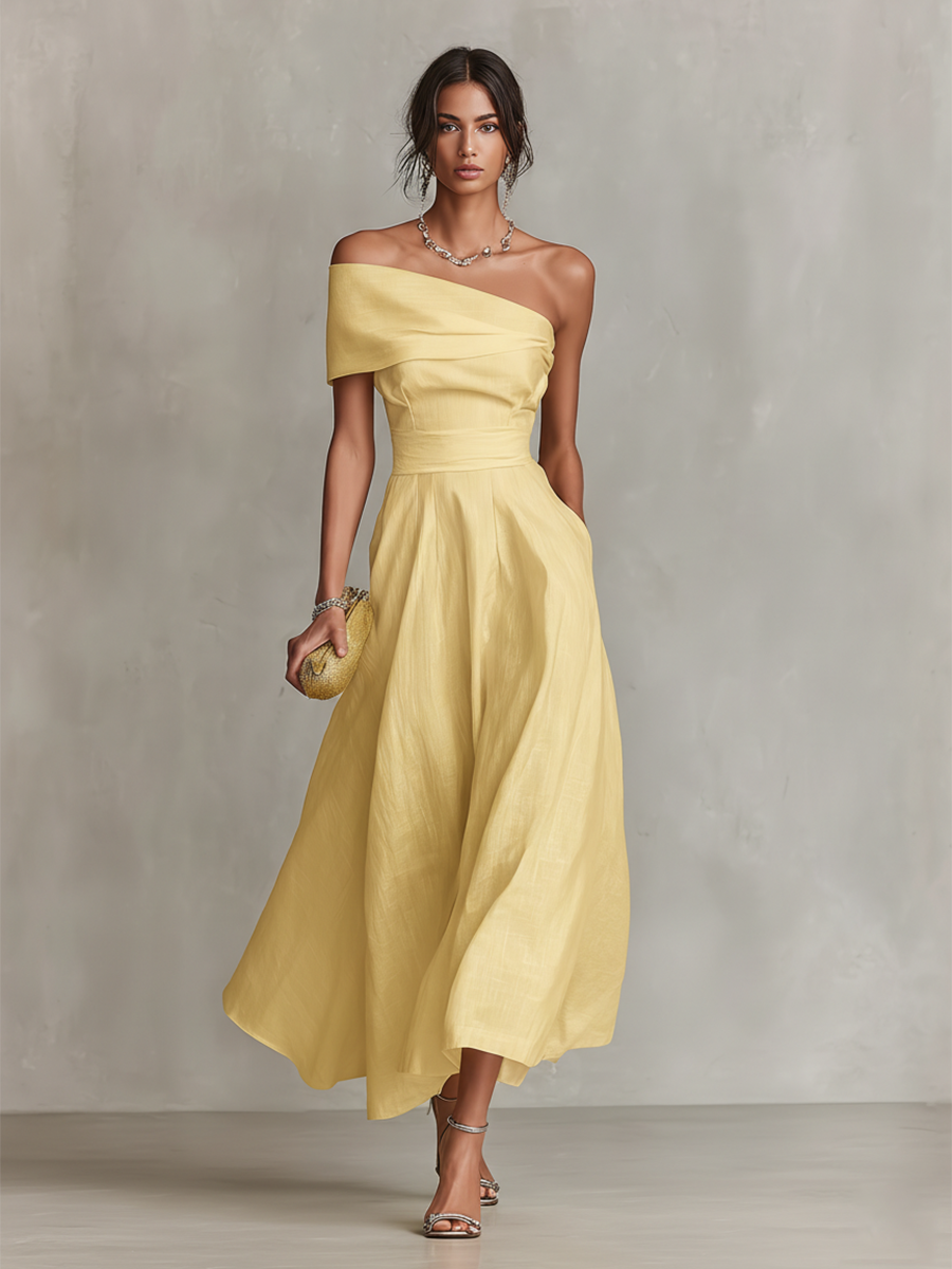 Melody | Women's Elegant One-Shoulder Maxi Dress
