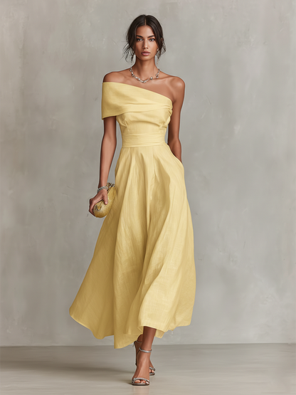Melody | Women's Elegant One-Shoulder Maxi Dress