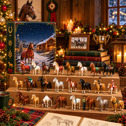 Horse Advent Calendar with 24 Unique Collectible Figurines
