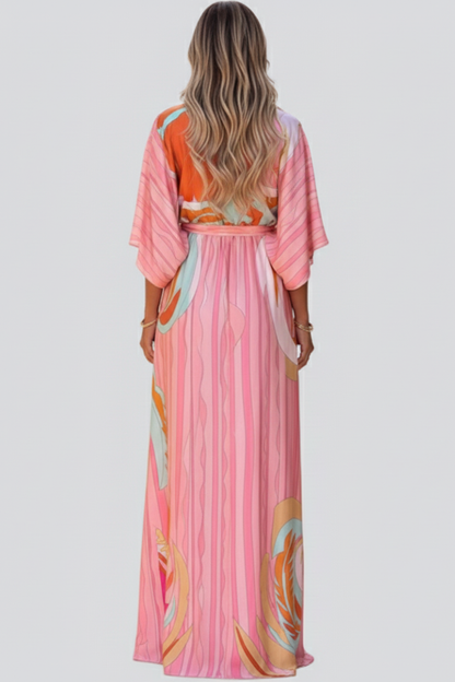 Alice | Women's Summer Printed Batwing Sleeve Maxi Dress