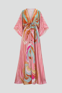 Alice | Women's Summer Printed Batwing Sleeve Maxi Dress