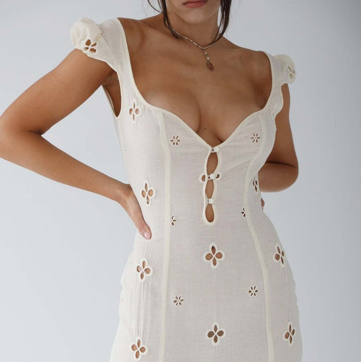 Vera | Women’s Cut-Out Wedding Guest Midi Dress