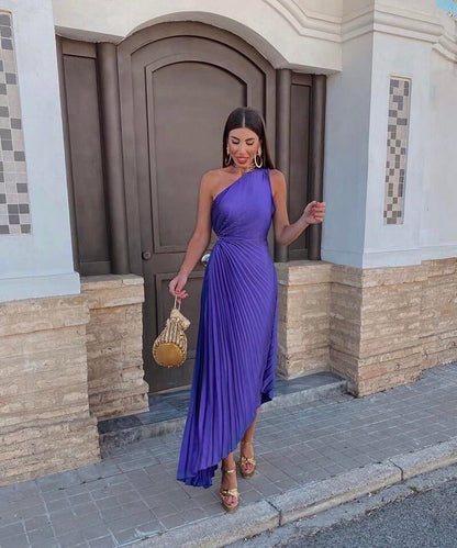 Sienna | Women’s Casual Pleated Wedding Guest Dress