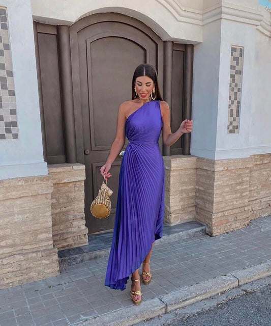 Sienna | Women’s Casual Pleated Wedding Guest Dress