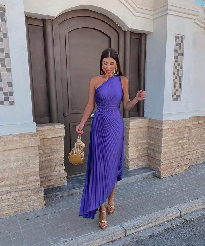 Sienna | Women’s Casual Pleated Wedding Guest Dress