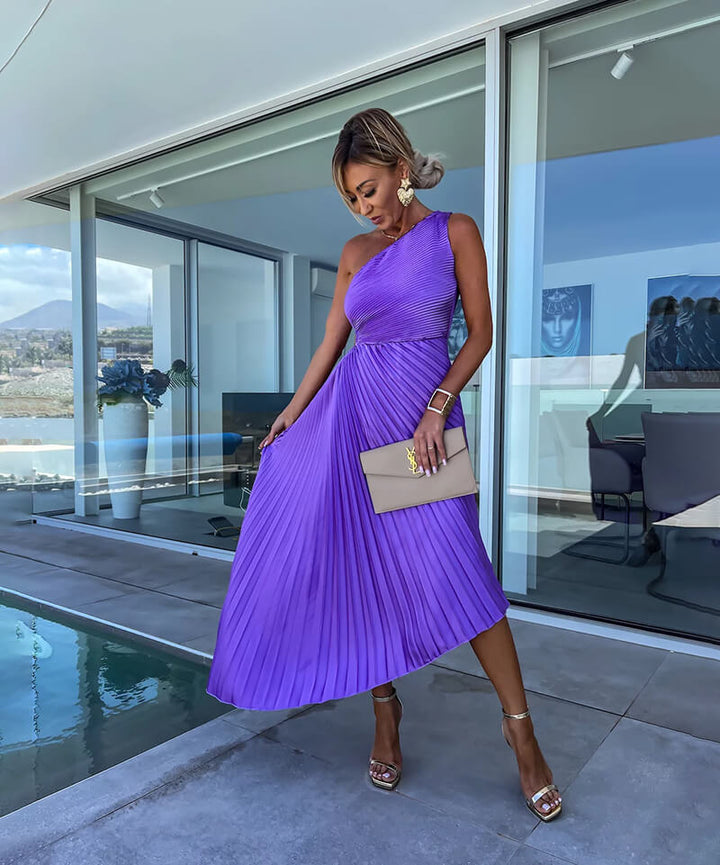 Sienna | Women’s Casual Pleated Wedding Guest Dress