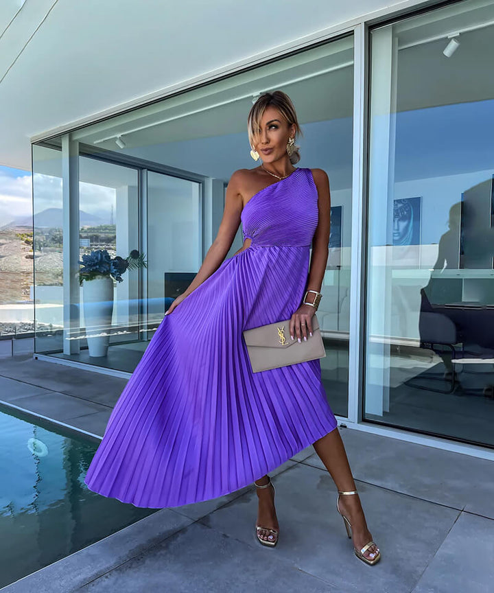 Sienna | Women’s Casual Pleated Wedding Guest Dress