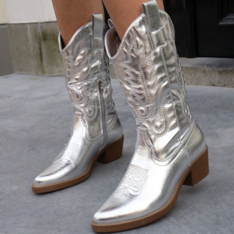 Ellie | Women’s Elegant Zipper Cowboy Boots