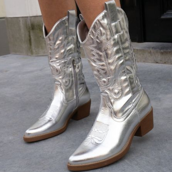 Ellie | Women’s Elegant Zipper Cowboy Boots