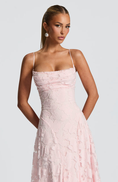 Vivian | Women's Floral Open Back Maxi Dress