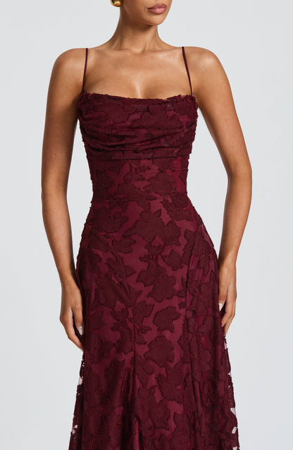 Vivian | Women's Floral Open Back Maxi Dress