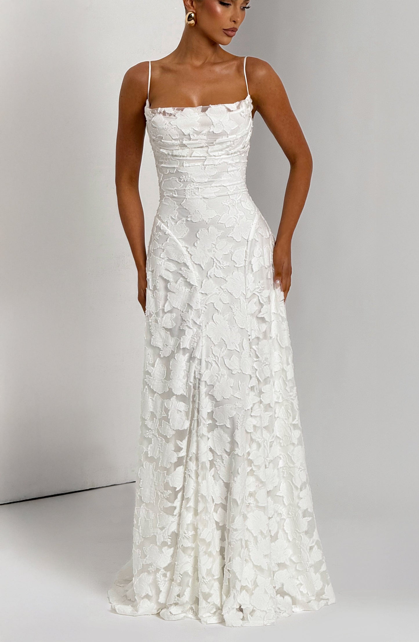 Vivian | Women's Floral Open Back Maxi Dress