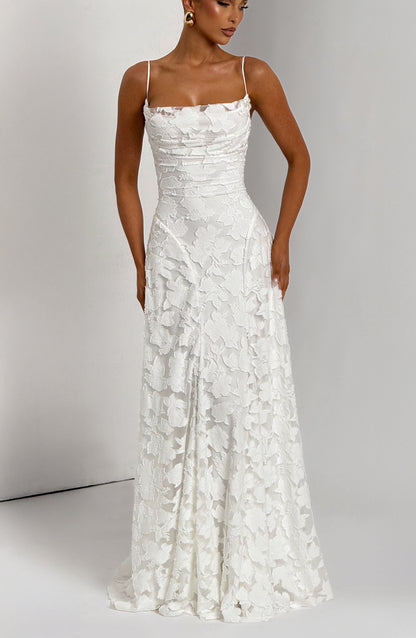 Vivian | Women's Floral Open Back Maxi Dress
