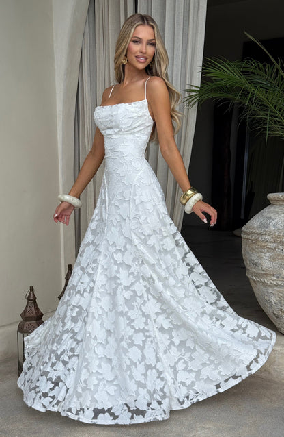 Vivian | Women's Floral Open Back Maxi Dress