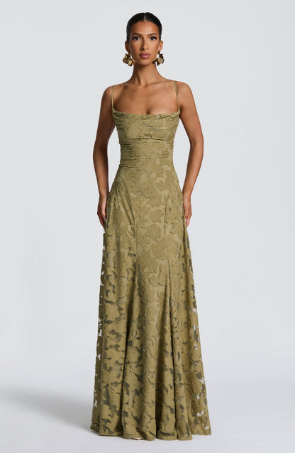 Sofia | Women's Elegant Embroidered Maxi Evening Dress