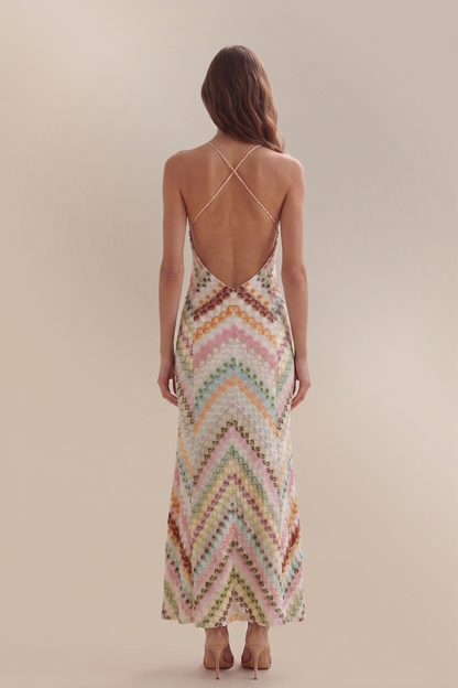 Riley | Women's Printed Maxi Evening Dress