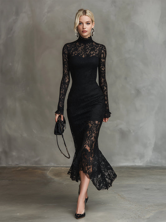 Freya | Women's Sophisticated Mermaid Lace Evening Maxi Dress