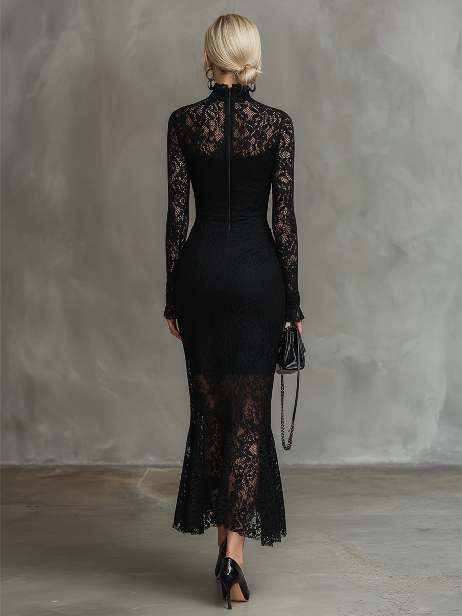 Freya | Women's Sophisticated Mermaid Lace Evening Maxi Dress