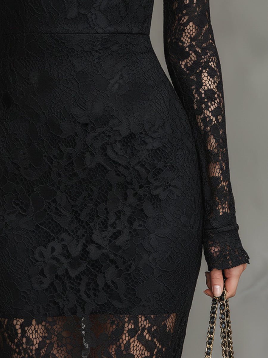 Freya | Women's Sophisticated Mermaid Lace Evening Maxi Dress