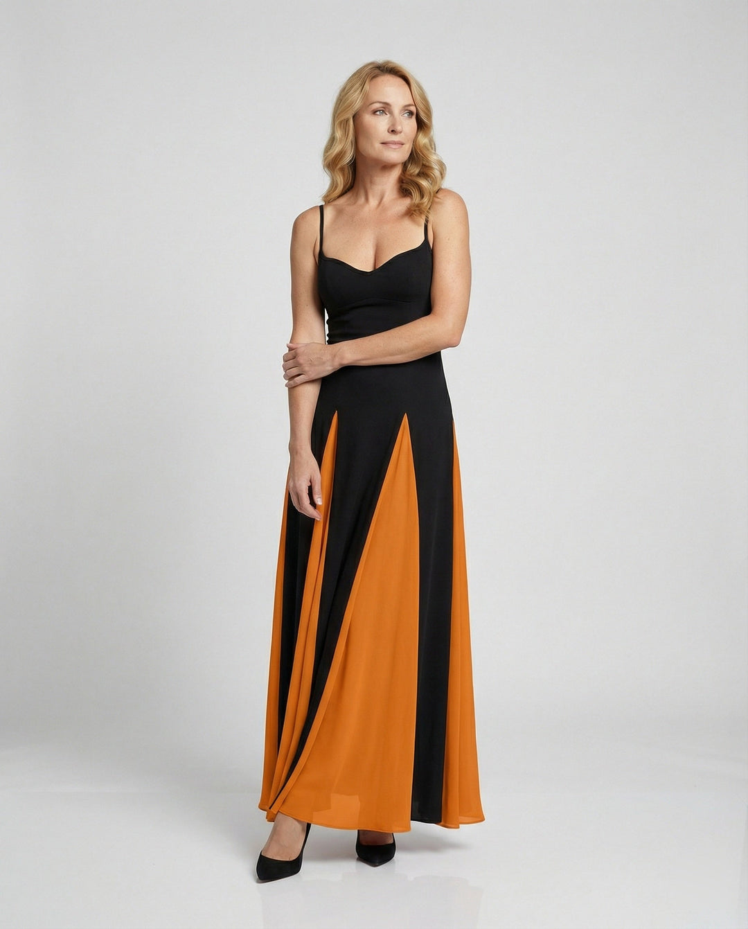 Harellia | Women’s Elegant Spaghetti Strap Maxi Dress