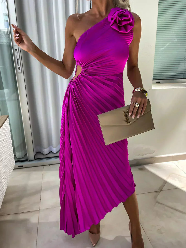 Ella | Women’s Pleated Wedding Guest Midi Dress