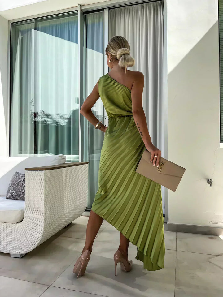 Ella | Women’s Pleated Wedding Guest Midi Dress