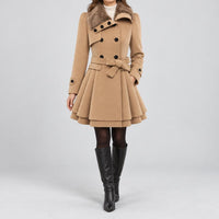 Gemma | Women's Double-Breasted Faux Fur Collar Winter Coat