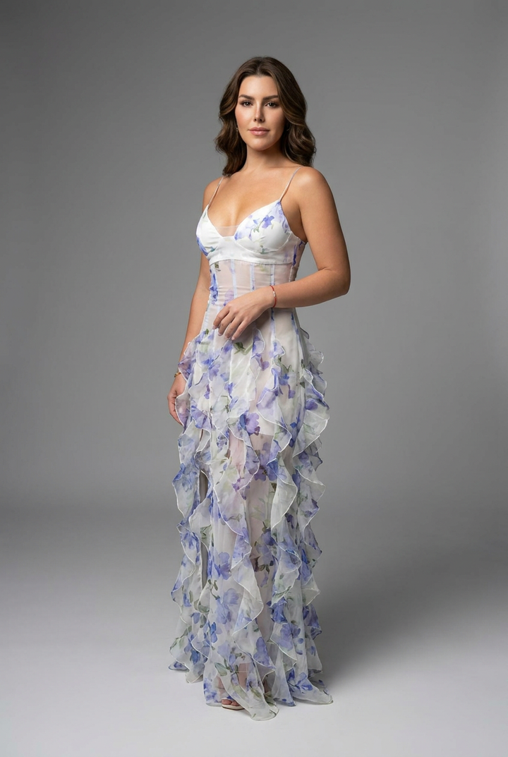 Ella | Women’s Summer Ruffled Wedding Guest Dress