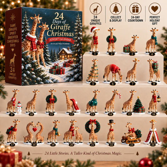 Giraffe Advent Calendar with 24 Unique Collectible Figurines